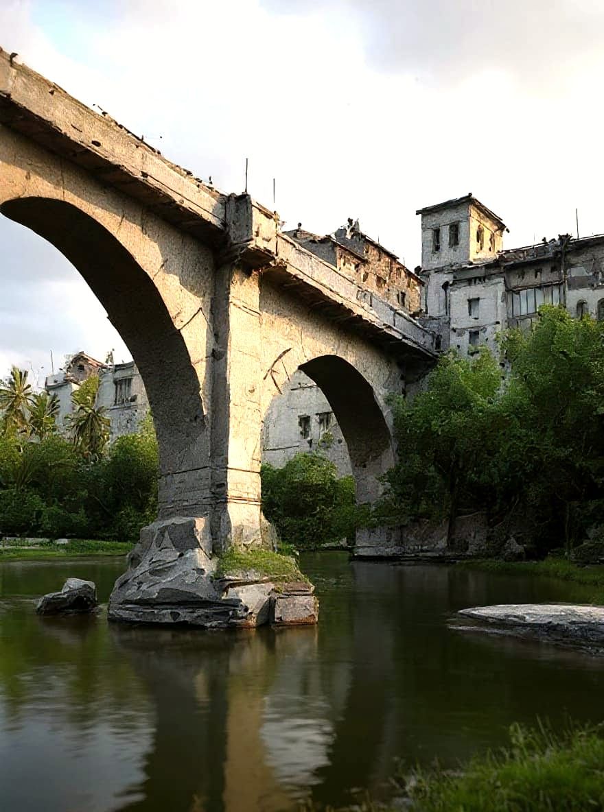 Realistic CGI Bridge Rendering with Natural Textures