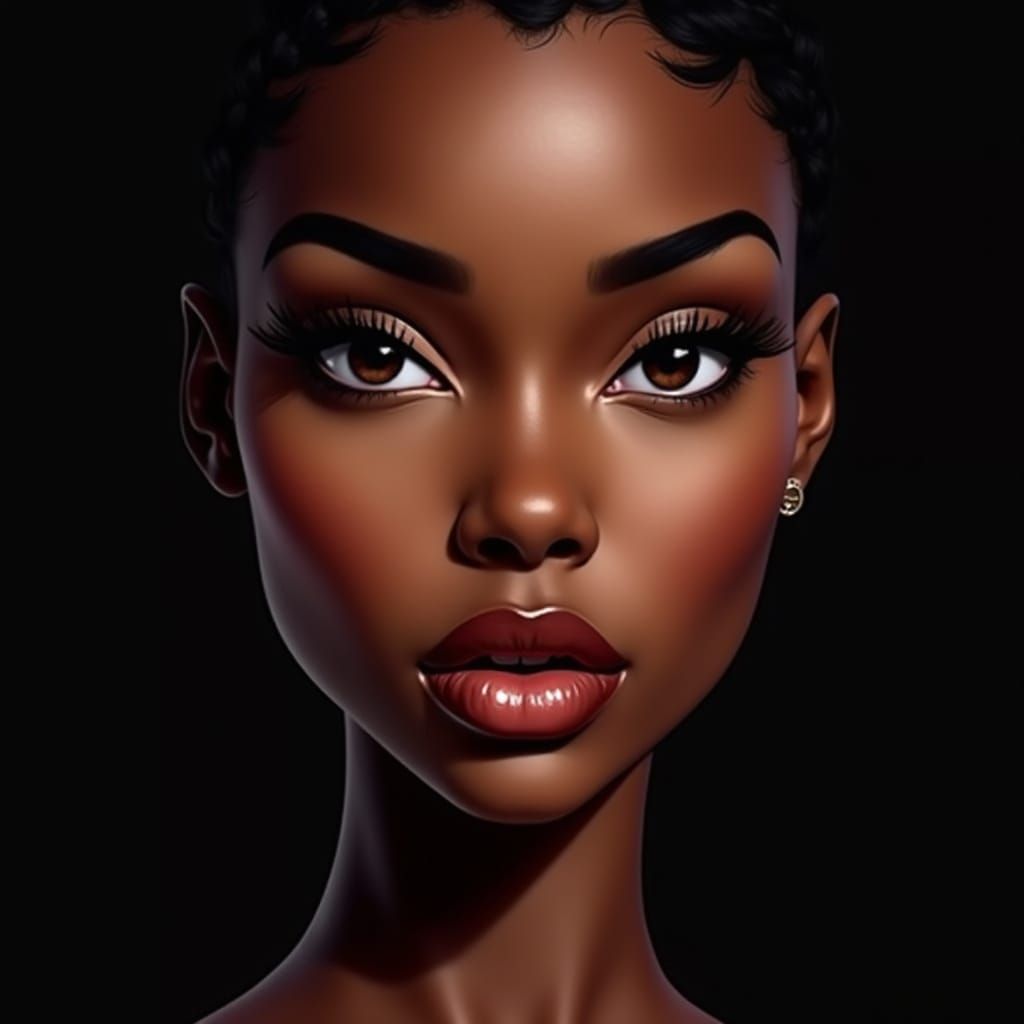 Striking Portrait of a Woman with Dramatic Lighting