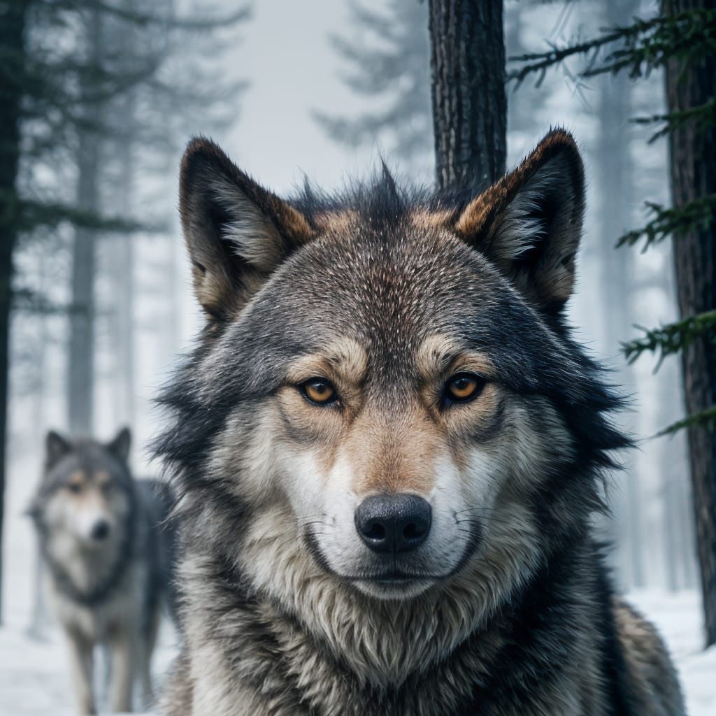 Wild Wolves in Macro Focus