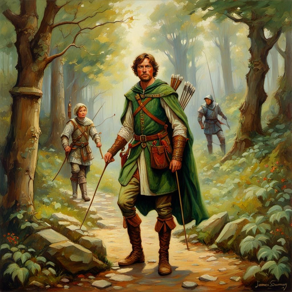 Robin Hood and Companions in Enchanted Forest