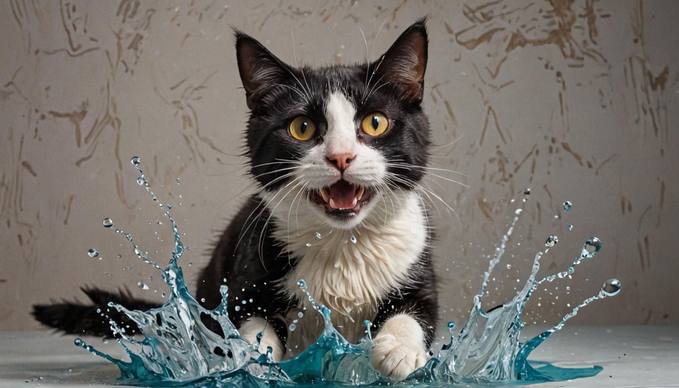 Hyperrealistic Sorceress Portrait with Black Cat