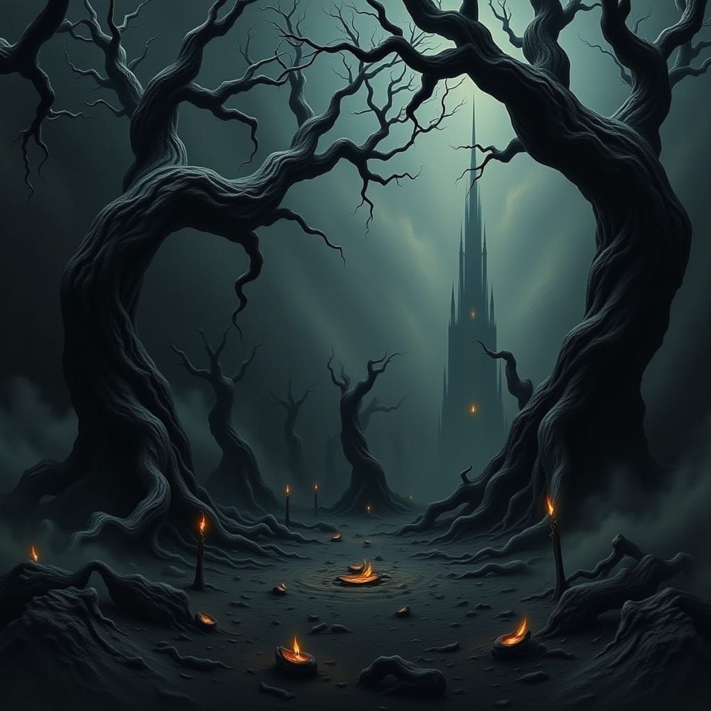 Dark Surrealism in Abandoned Asylum Setting