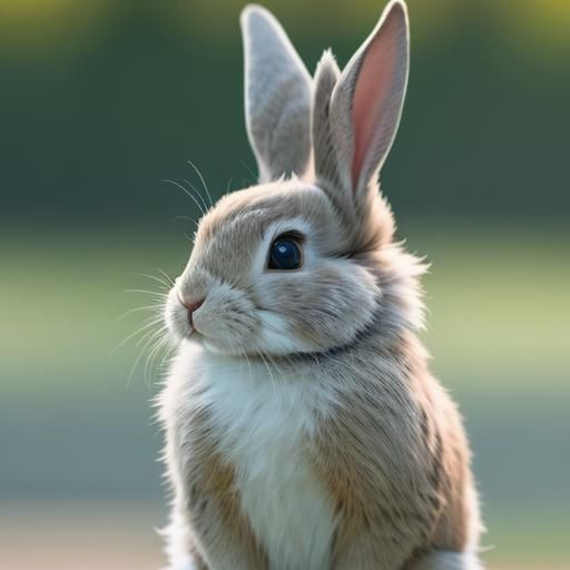 Rabbit Portrait in Professional Photography Style