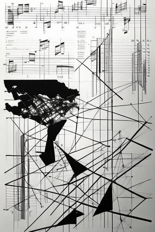 Complex Graphic Score Inspired by Experimental Music