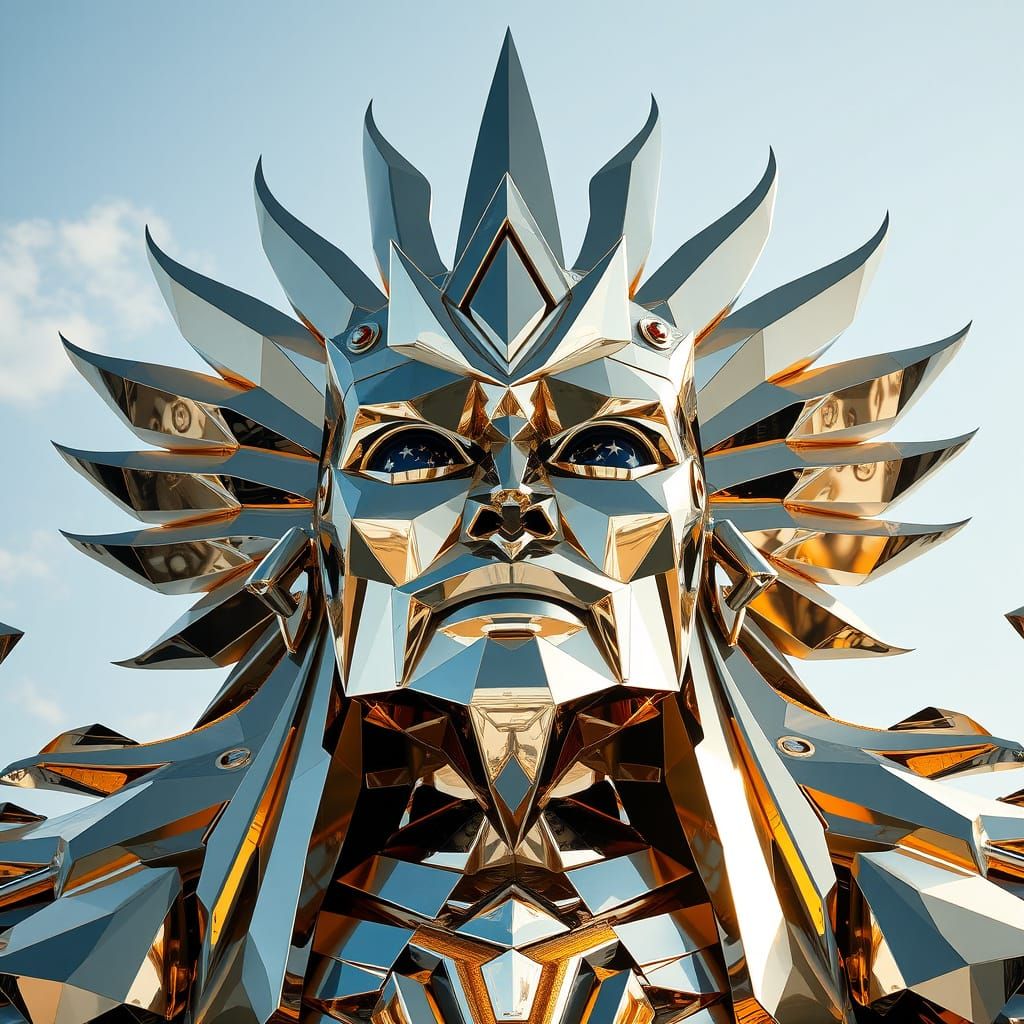 A Gilded God Rises in Radiant Chrome Splendor