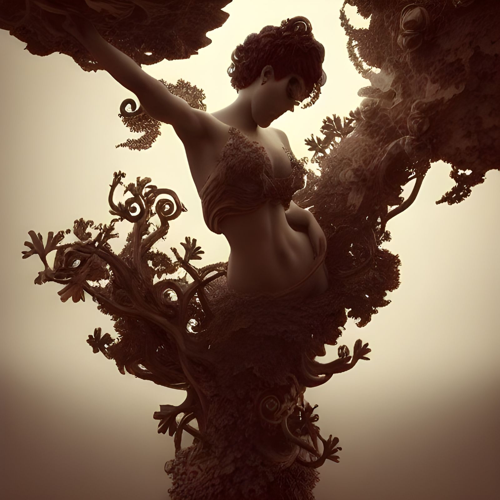 Intricate Rococo Glass Sculpture: Modern Art