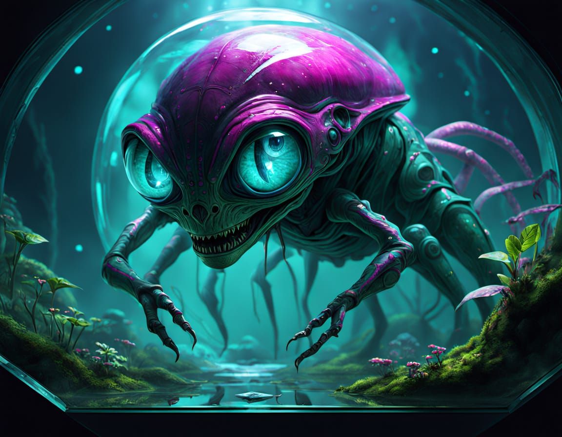 A multilimbed, hairless, amphibious being.