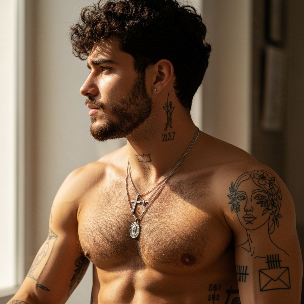 Muscular Man Portrait in Renaissance Style