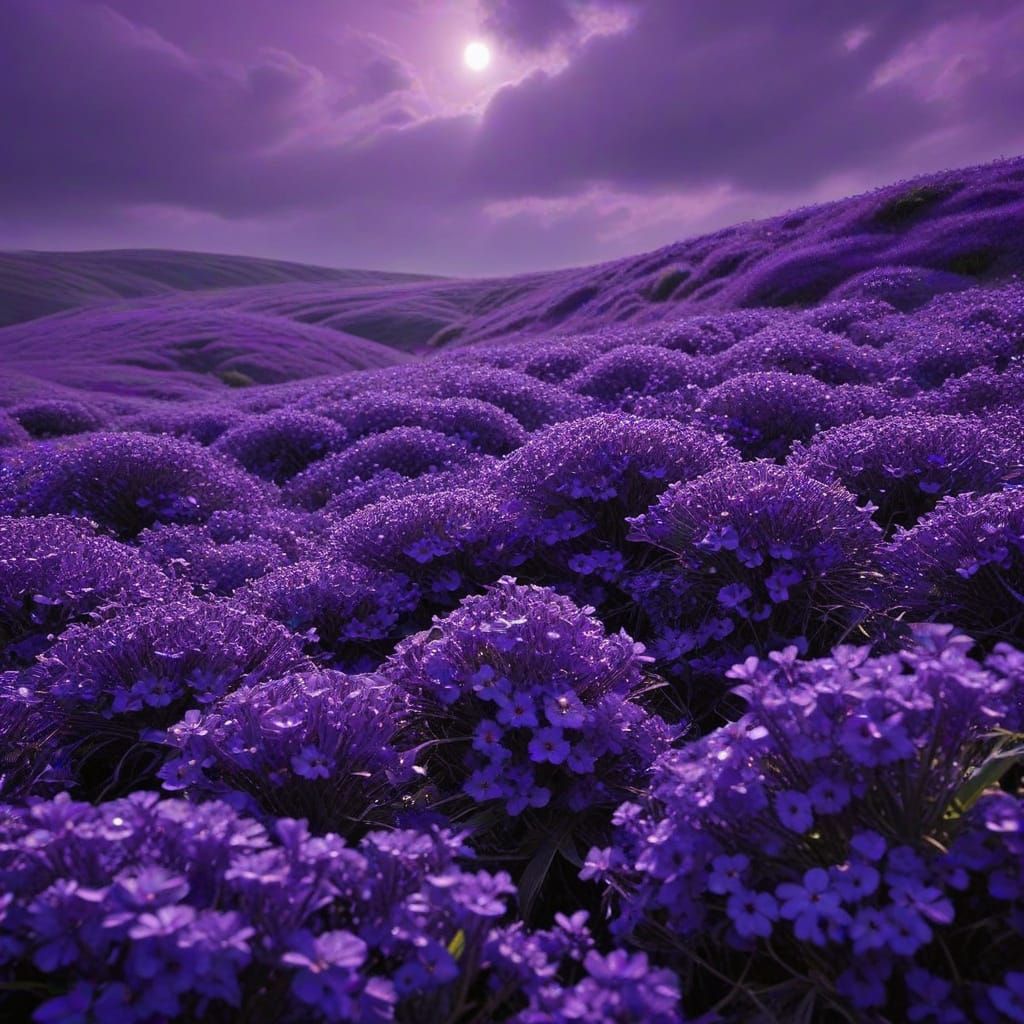 Life's Purple Paradox in Whimsical Style