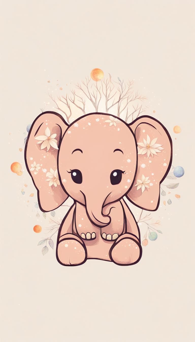 Anime Elephant: Celestial Guardian of Enchanted Forest