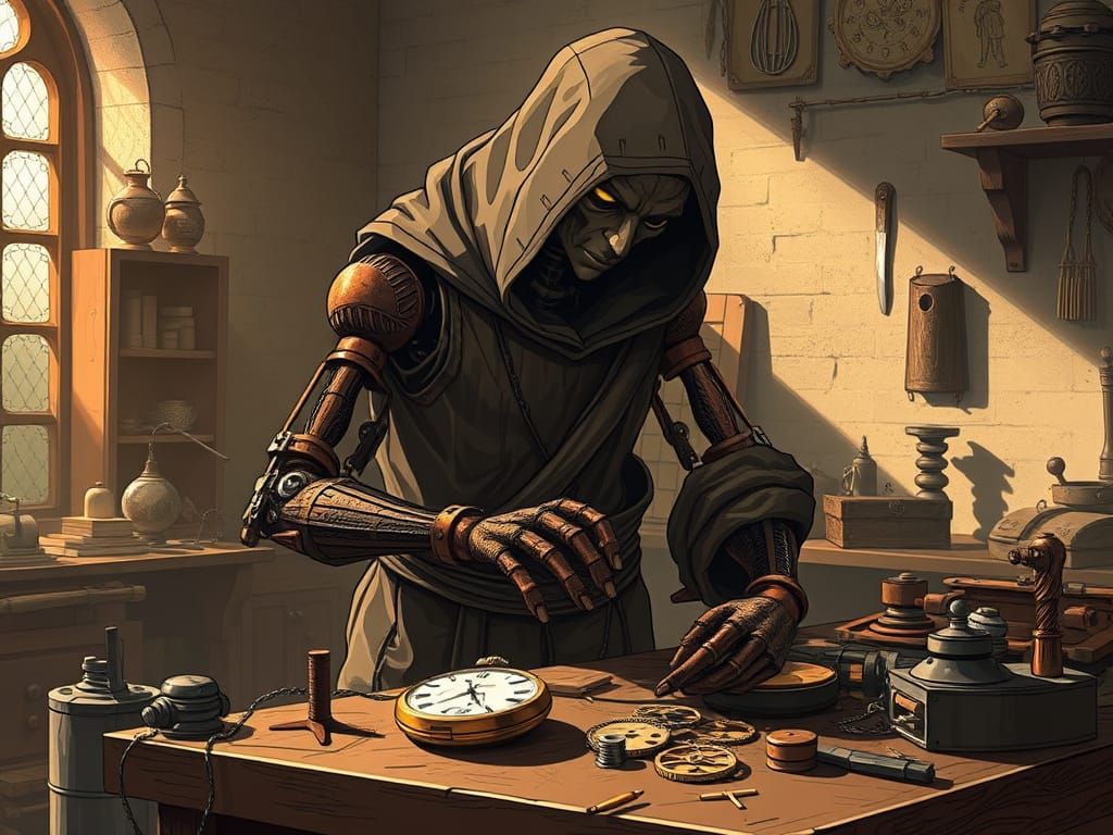 Tireless Steampunk Automaton at Work