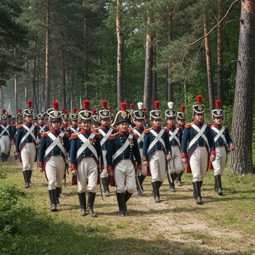 Napoleon's Army Marches Under Scorching Sun