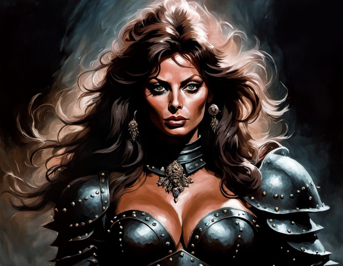 Sophia Loren as Dark Fantasy Art