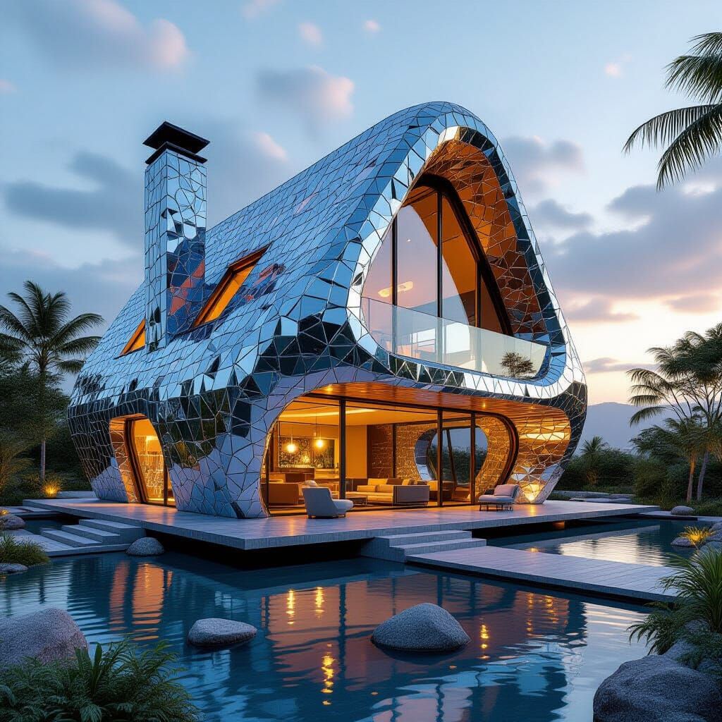 Hyper Realistic Gemstone House in Cinematic Style