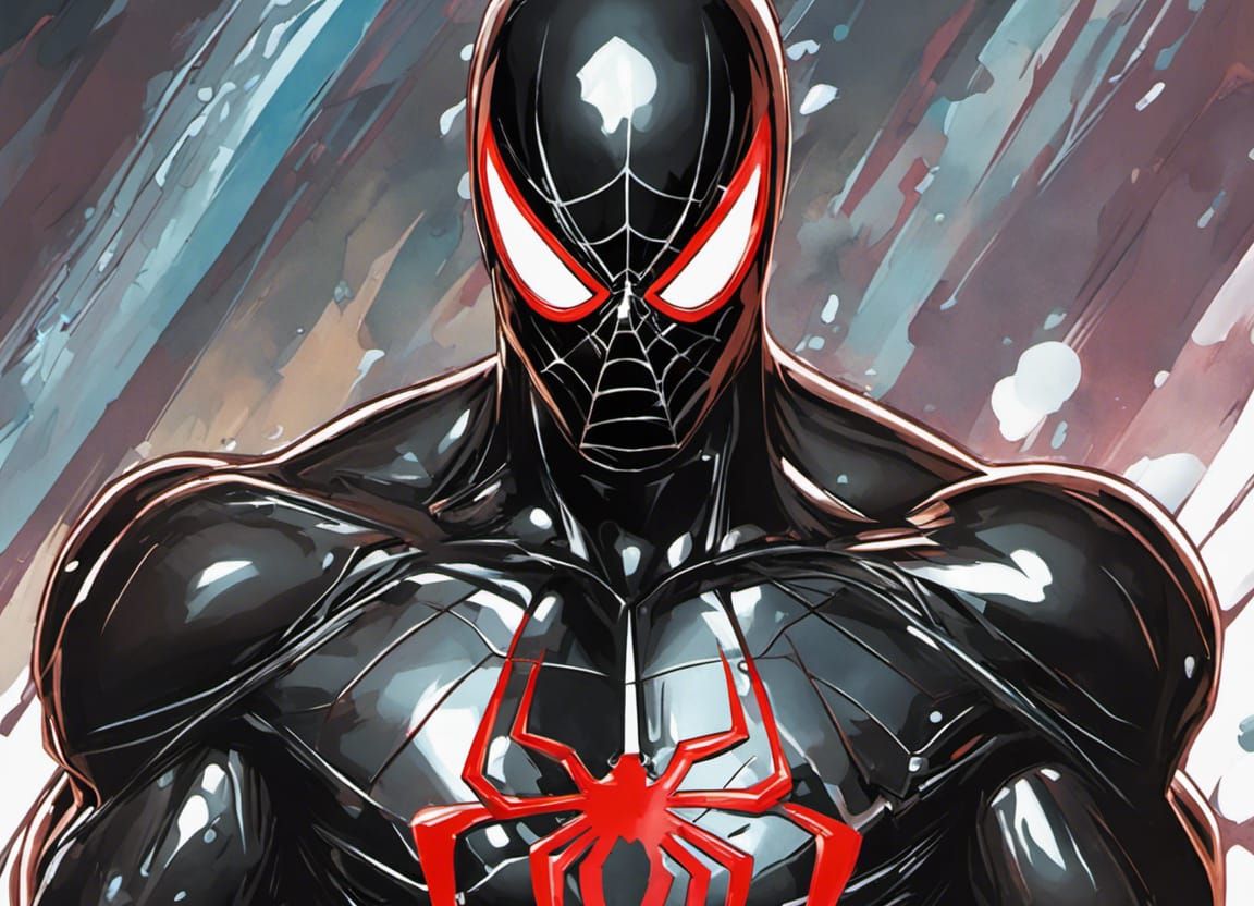 Spider-Man as Black Manta: 8k Hyperdetailed Portrait