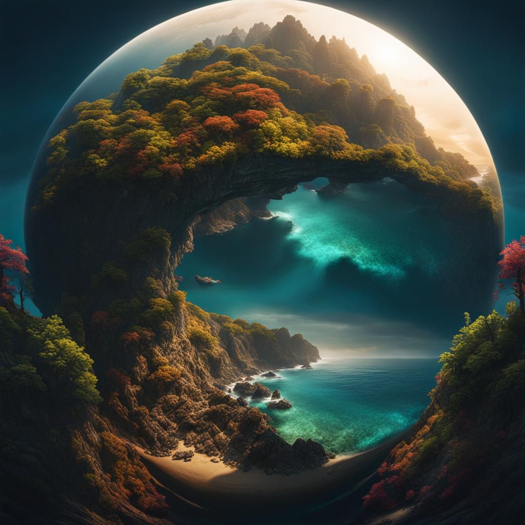 Nature and Sea Blend with Goddess Shadow