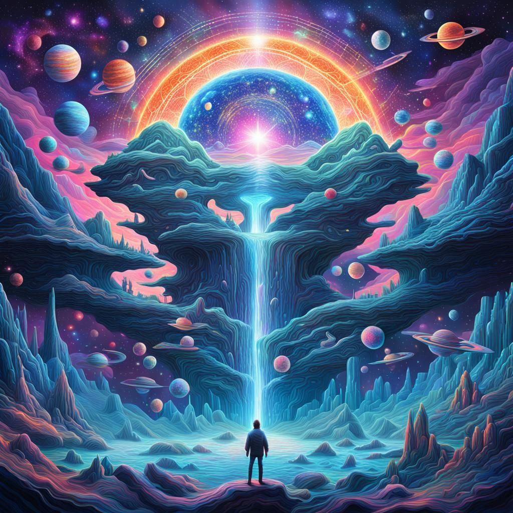 Holographic Astral Cosmic Illustration of Hidden Worlds