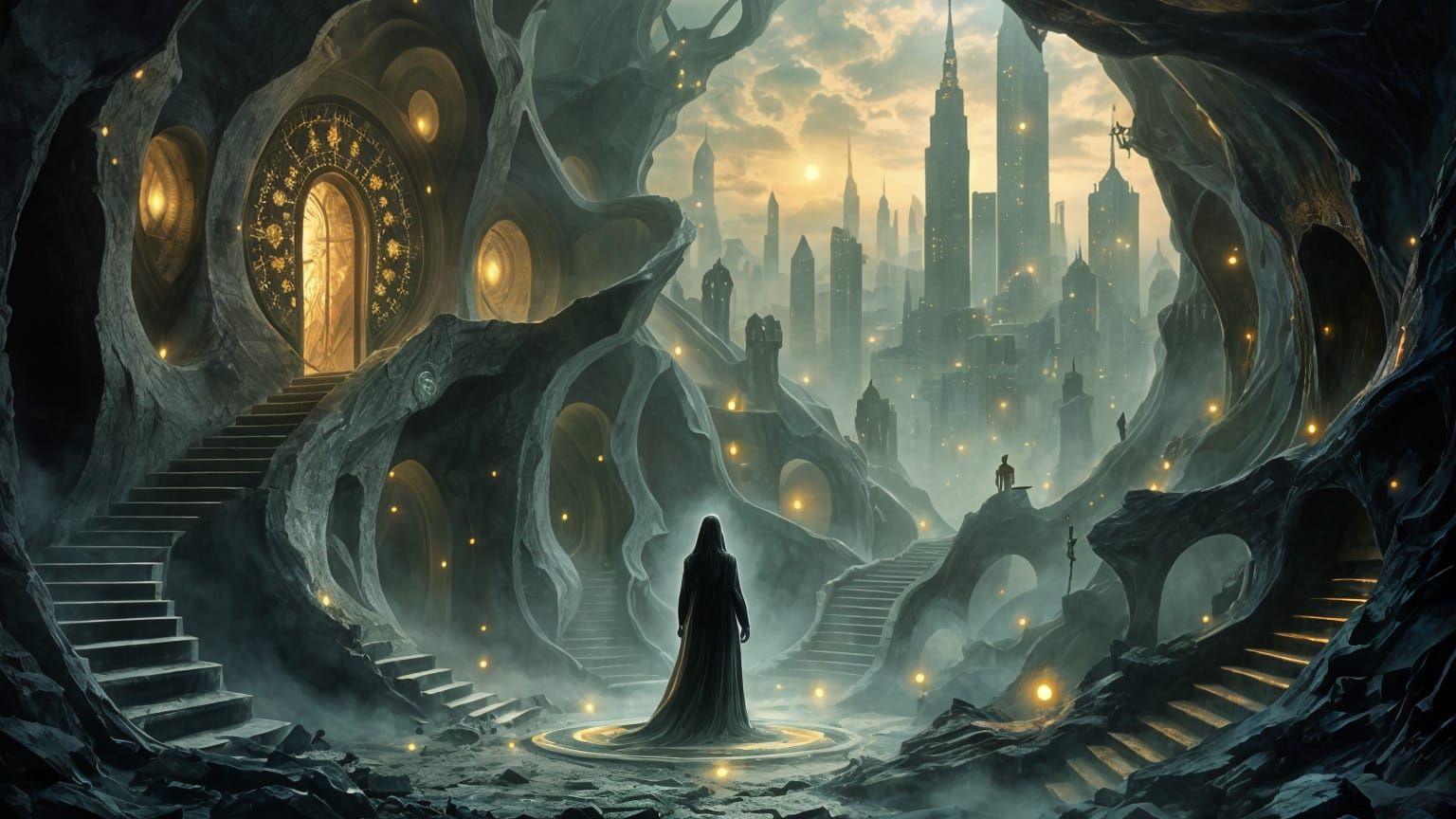 Ethereal Surrealist Mystic in Hyperdetailed Psychedelic Art