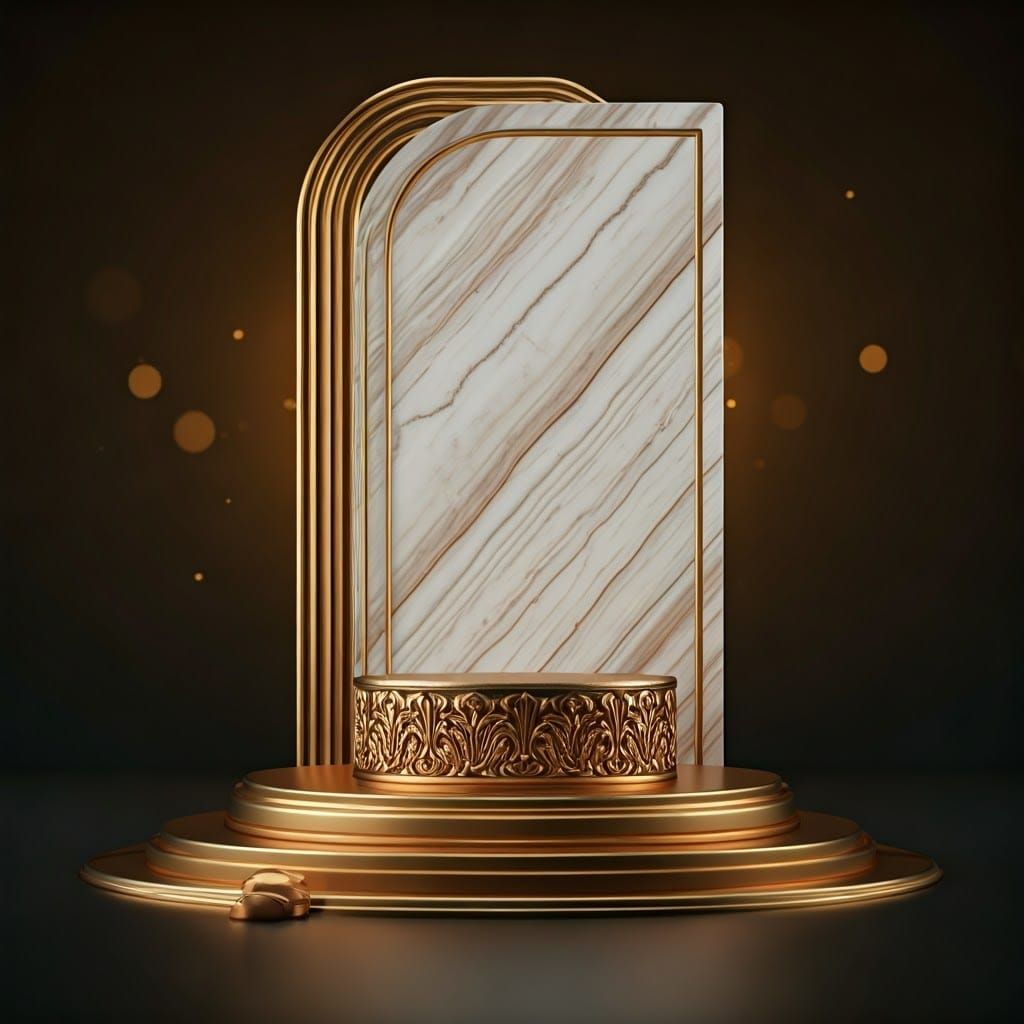 Luxury Marble Panel in Intricate Stone Carving