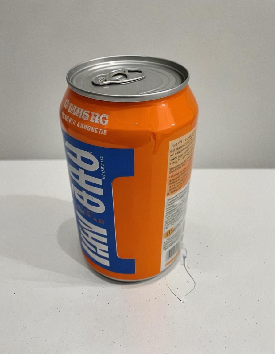 Comical Fizzy Drink Can in Pop Art Style