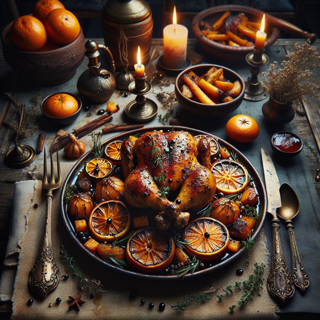 Medieval Feast: Baked Orange Chicken Dish