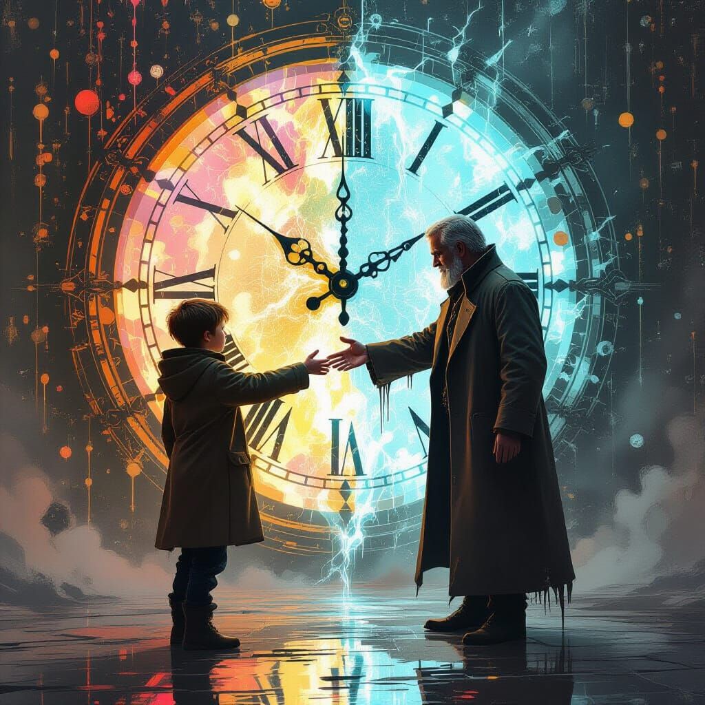 Surreal Time Portal: A Dreamlike Digital Painting