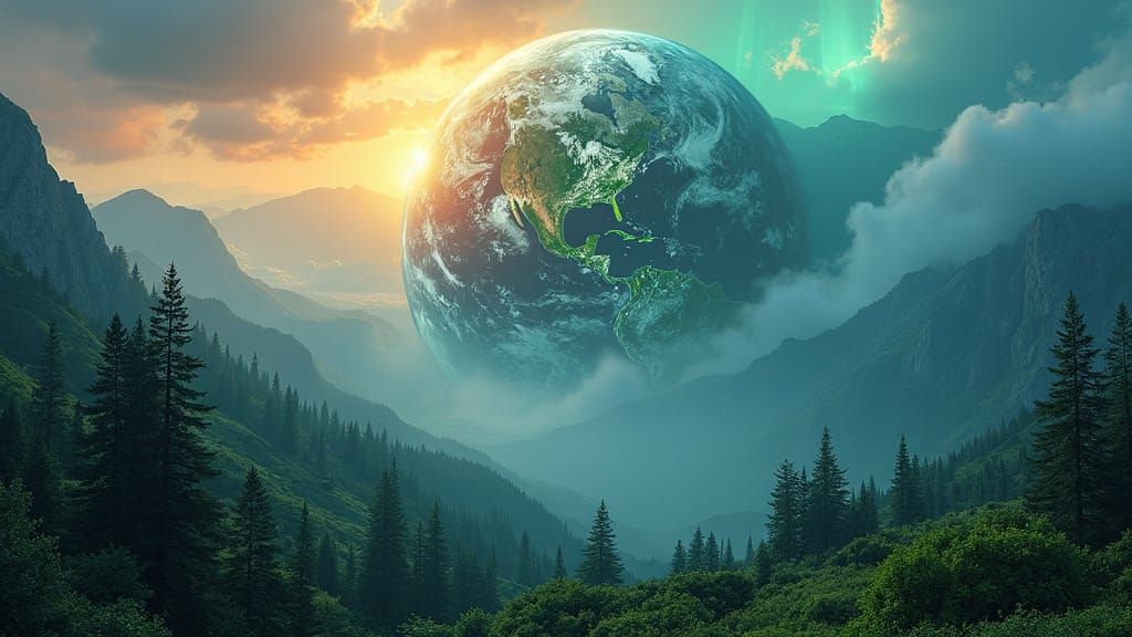 Luminescent Earth: Hyper-Realistic Planetary Landscape