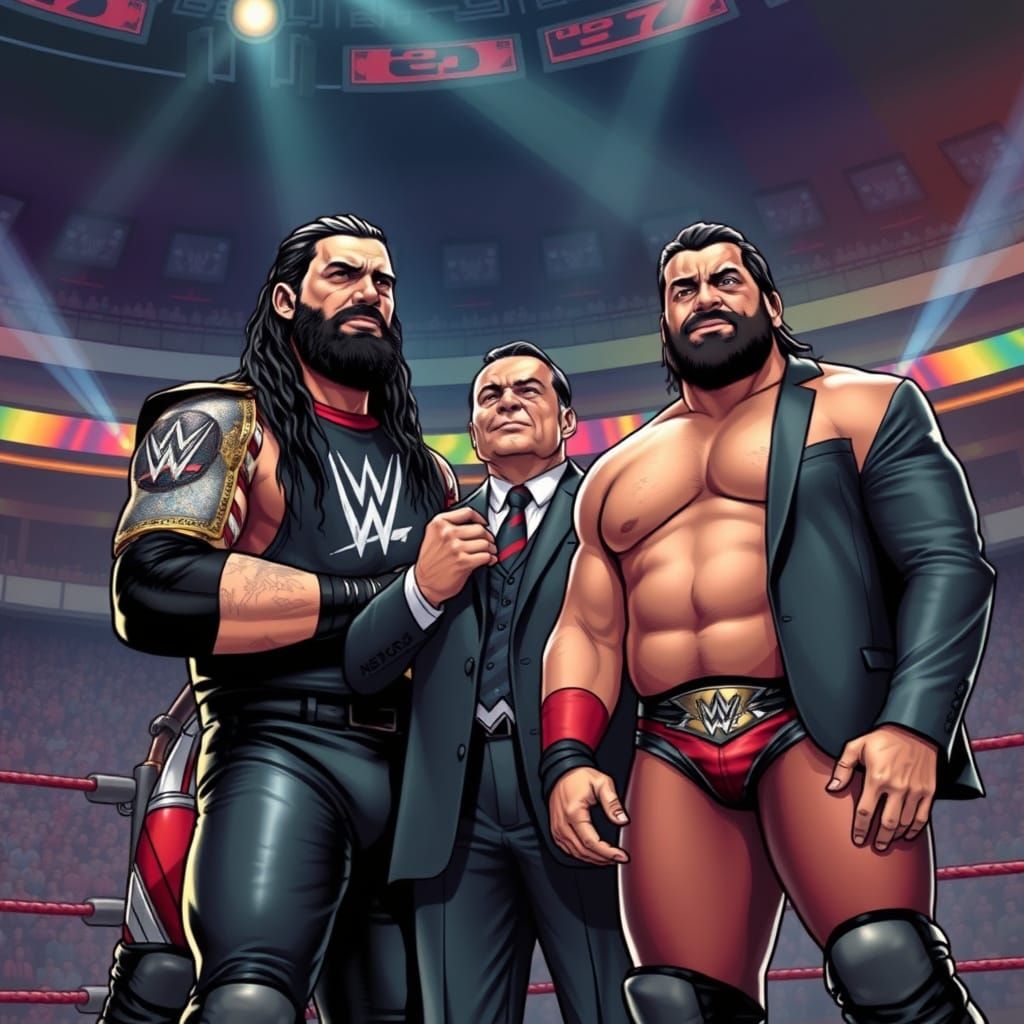 Roman Reigns and The Usos: Comic Book Champions