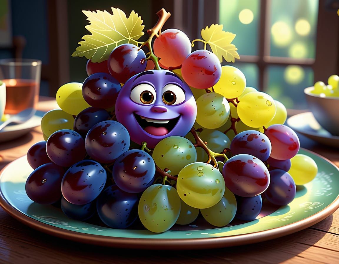 Grape fantasy/ cartoonish style
