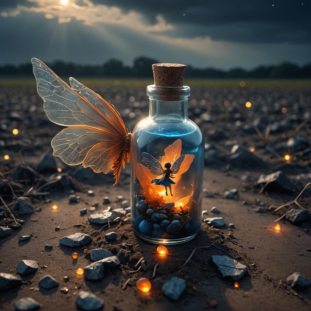 Fairy in a Bottle: Mystic Matte Painting