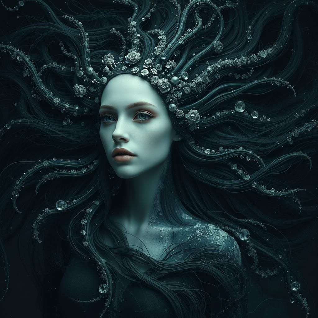 Ebony Spectral Beings in a Multiverse Dreamscape