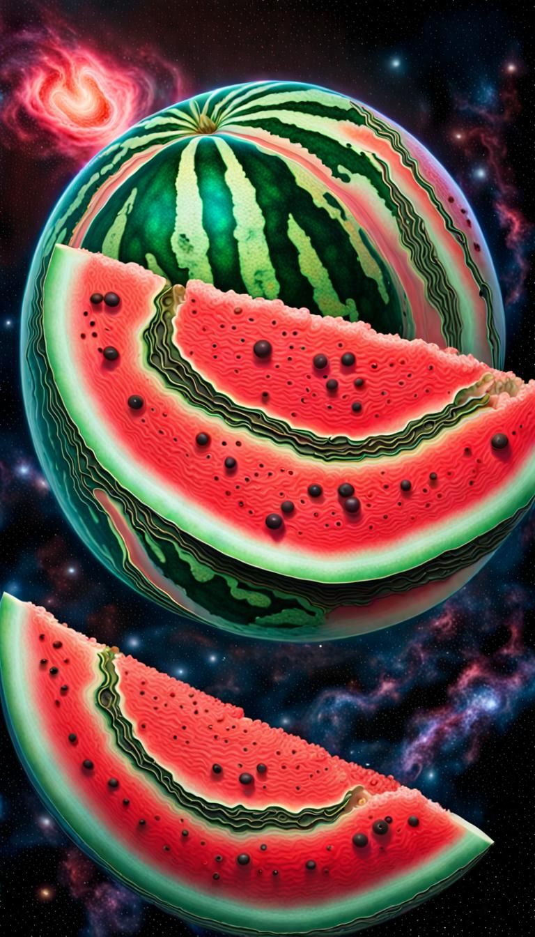Cosmic Watermelon: A Hyperrealistic Universe of Stars