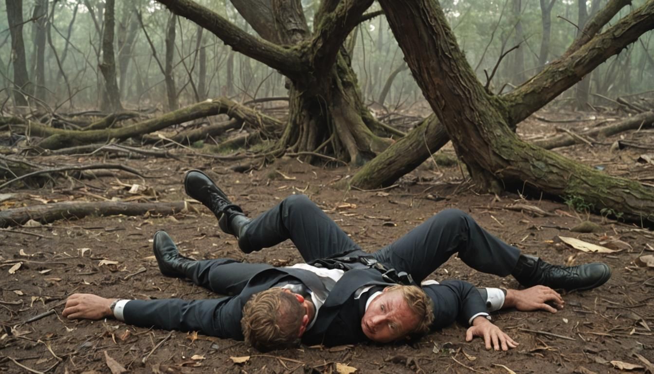 Dramatic Film Still: Bond's Predicament, Bauer's Guilt