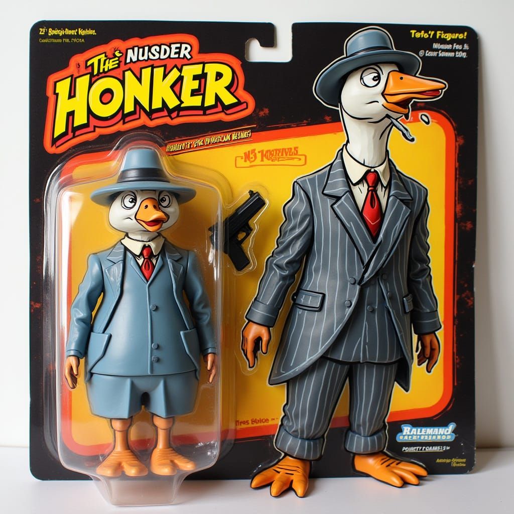 Anthropomorphic Goose Superhero in Comic Book Style