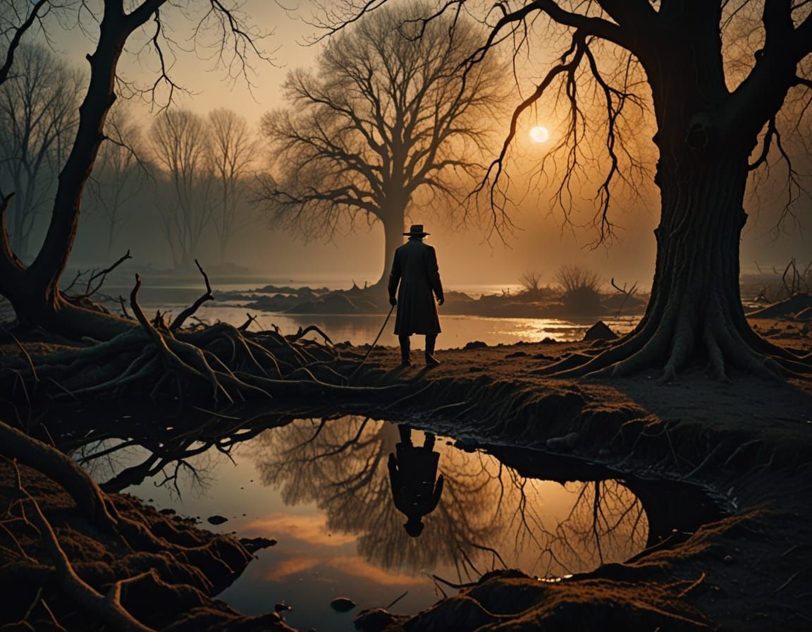 Near a tree by the river there is a hole in the ground, there an old man Baron goes around and around, and his mind is a...