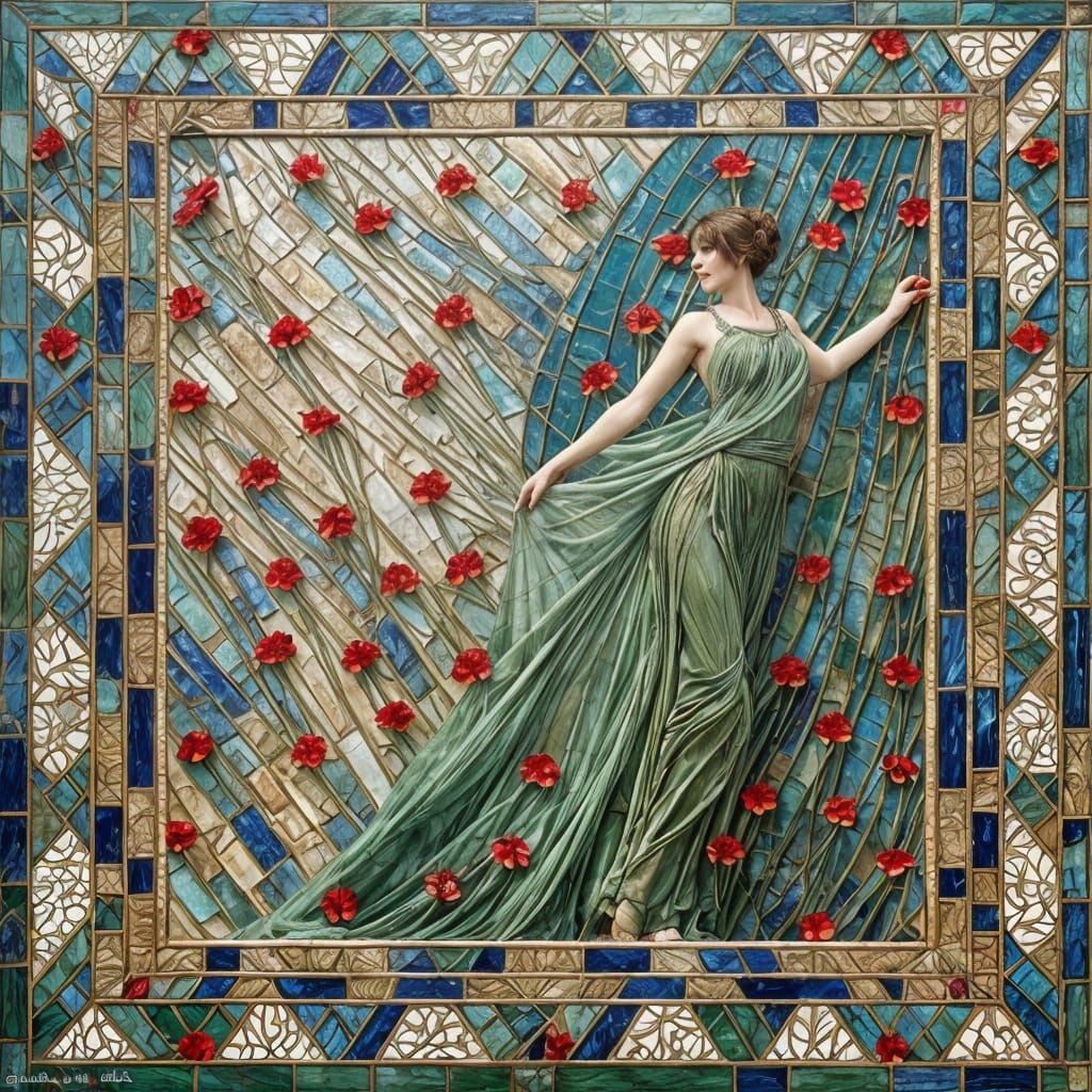 Dancer in Art Deco Impasto Style