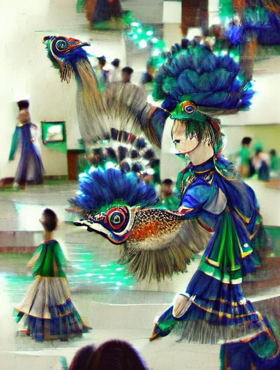 Peacock as Folk Dancer