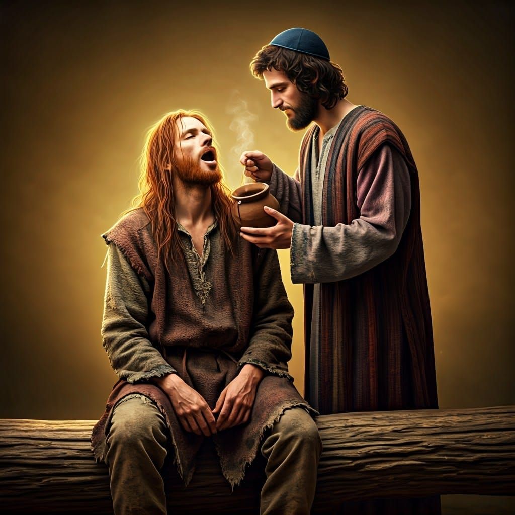 Biblical Soup Kitchen in Art Nouveau Style