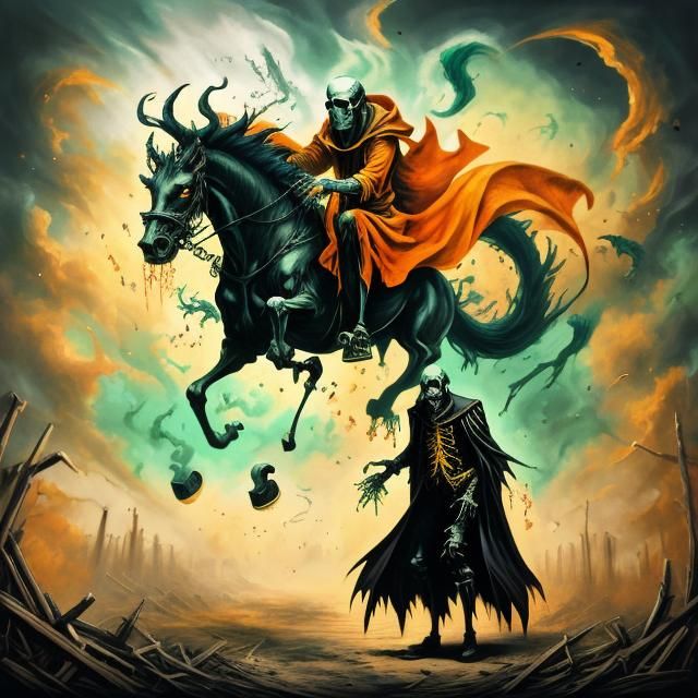 Shadowy Creature Emerges from Castle in Sketch Style