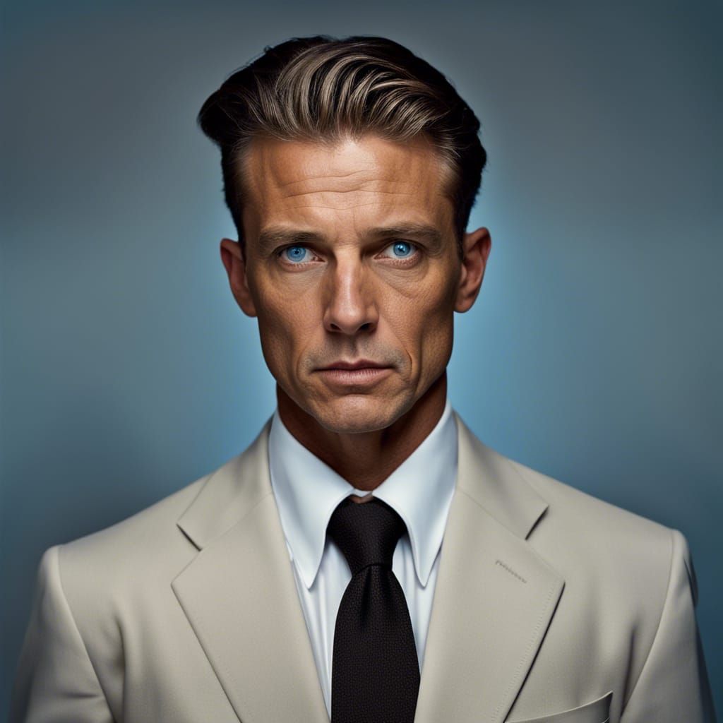 Mafia Style Portrait of a Handsome Man