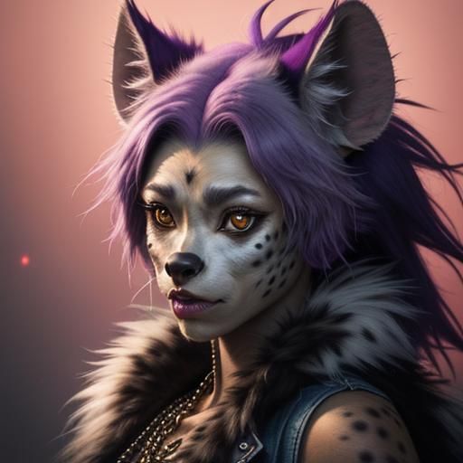 Gorgeous Furry Hyena in Detailed Cel-Shaded Style