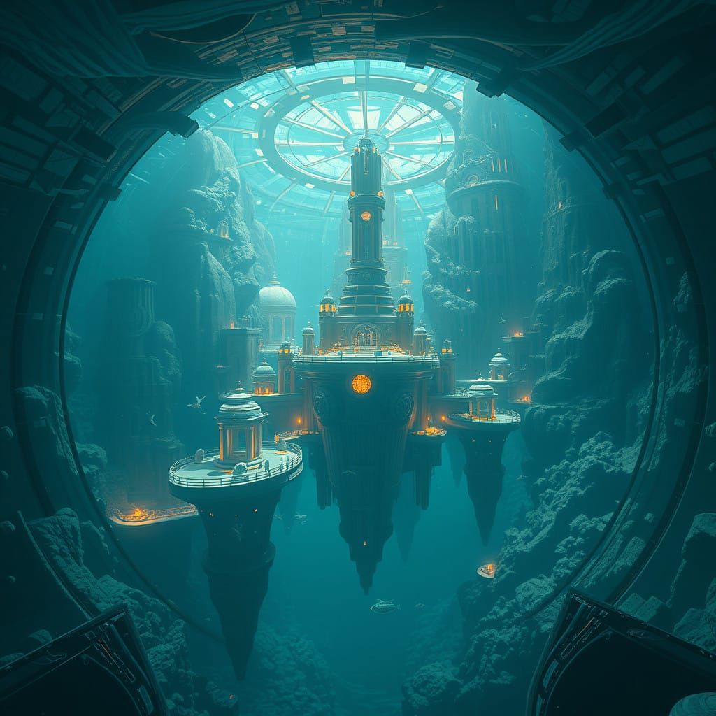 Underwater Metropolis in Dazzling 8k Color