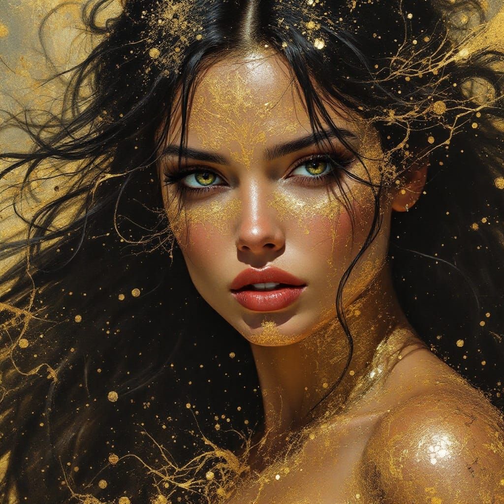 Ethereal Warrior Goddess in Opulent, Primal Splendor