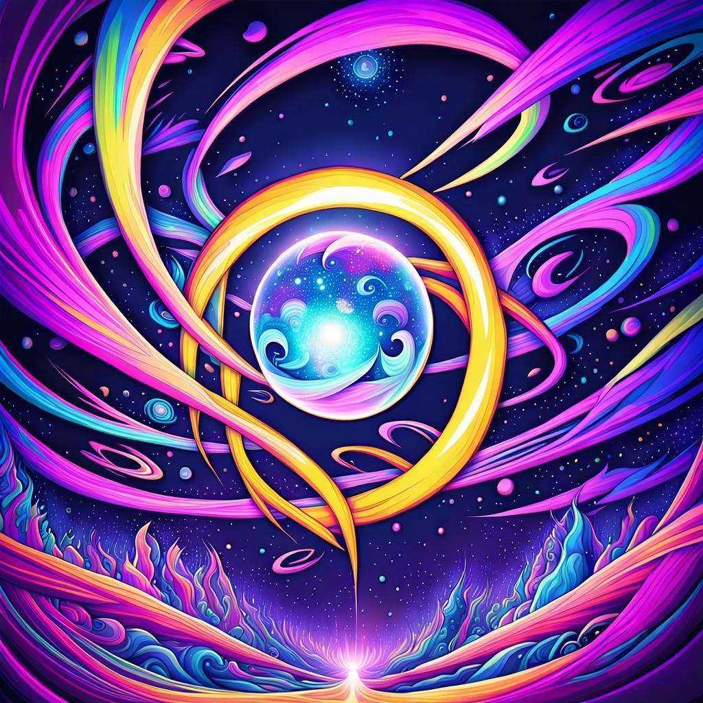 Cosmic Orb in Studio Trigger Anime Style