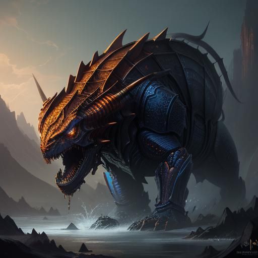 Detailed Matte Painting of Scorpio in Deep Color