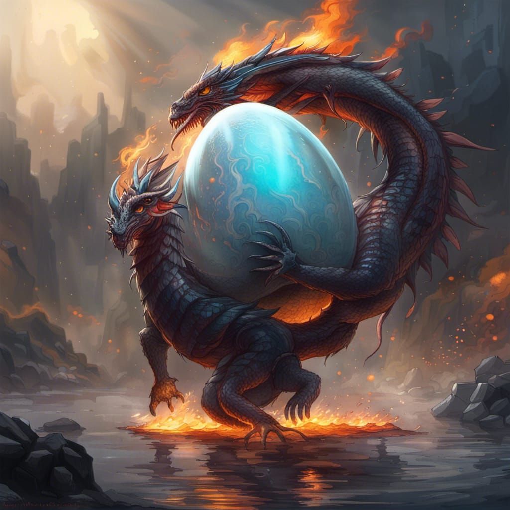 Dreamcore Dragon Hatching in Twisted Reality