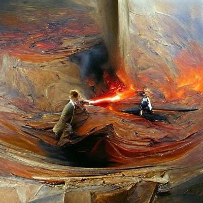 Obi-Wan Kenobi vs Anakin Skywalker on Mustafar