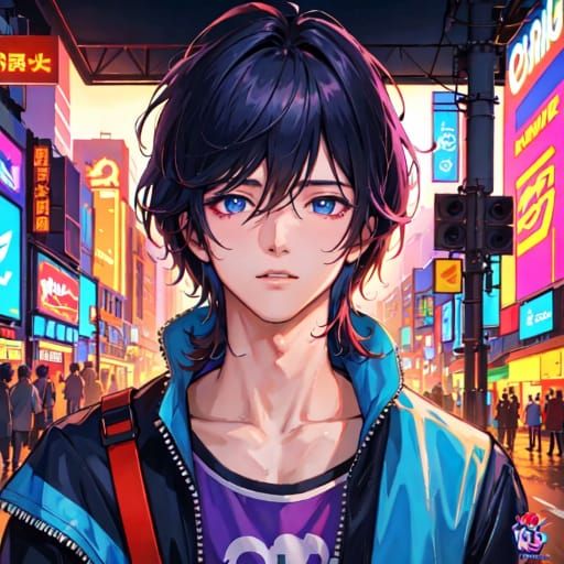 Cyberpunk Cityscape with Futuristic Architecture