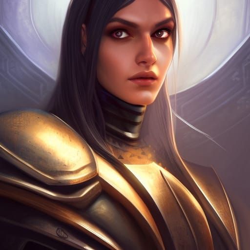 Archangel Raziel: Detailed Dark Fantasy Character Portrait