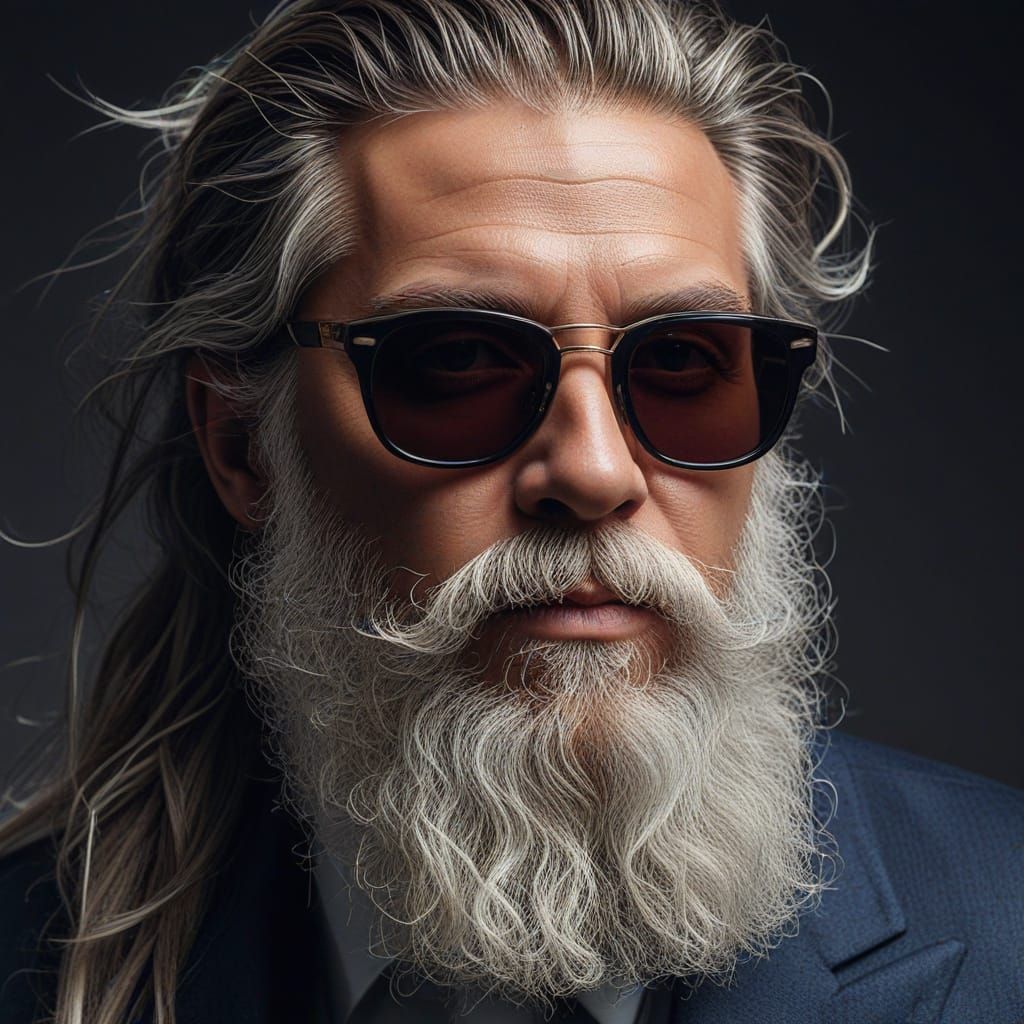 Elegant Young Gentleman in Hyperrealistic Portrait Art